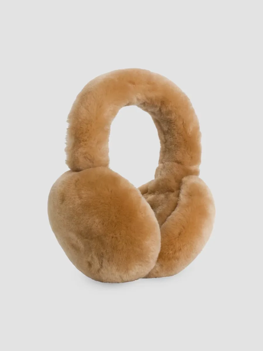 Select Shearling Lamb Earmuffs with Covered Band