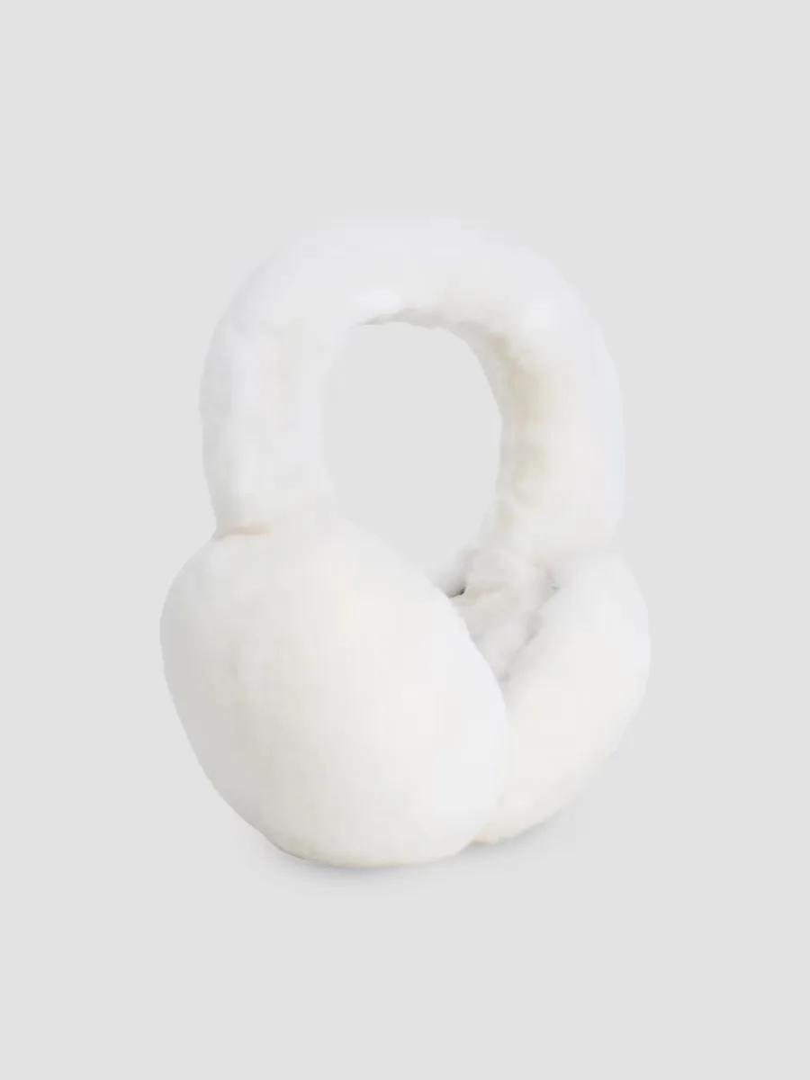 Select Shearling Lamb Earmuffs with Covered Band