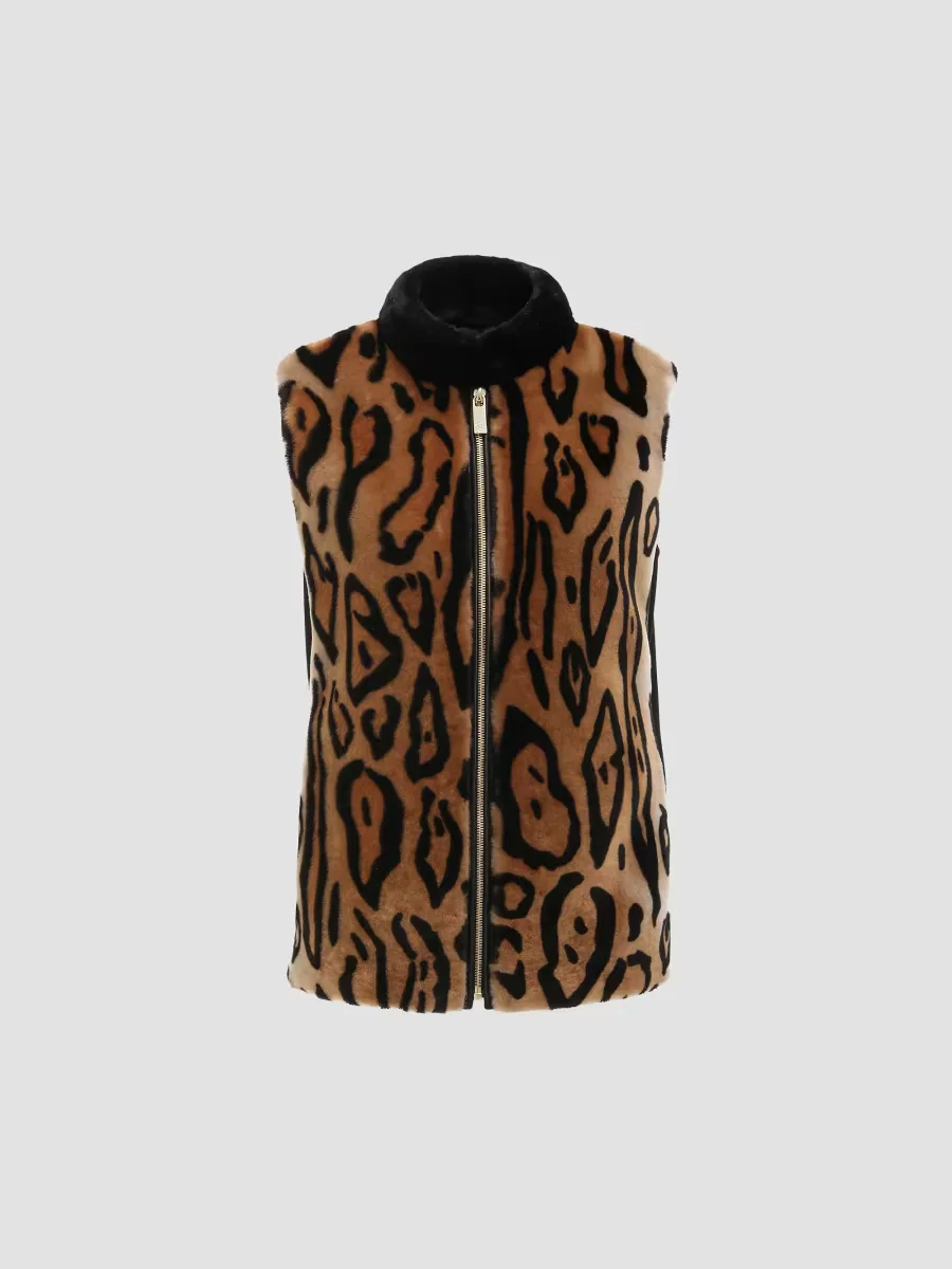 Select Shearling Lamb Zip Vest with Wool Back Crafted From Loro Piana by Gorski
