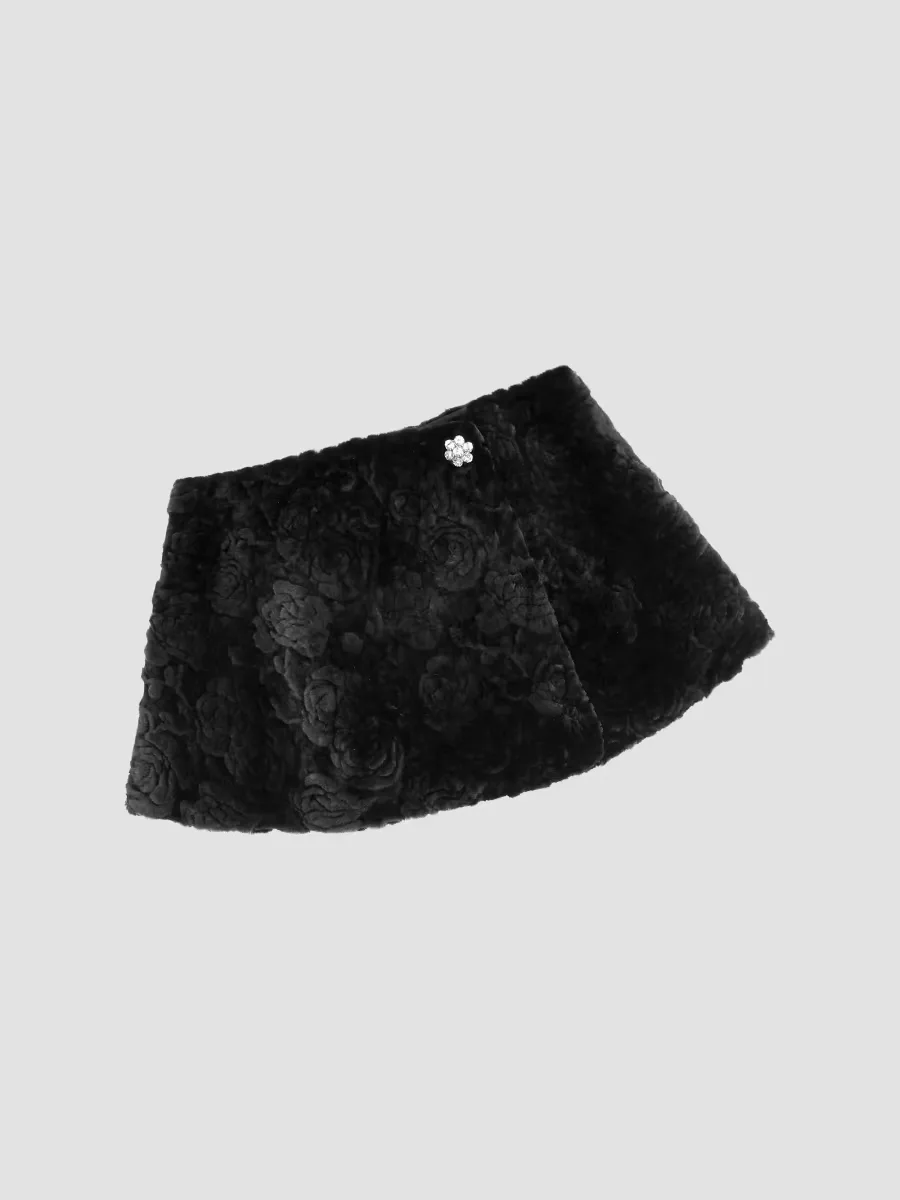 Select Shearling Lamb Rose Cut Capelet by Gorski