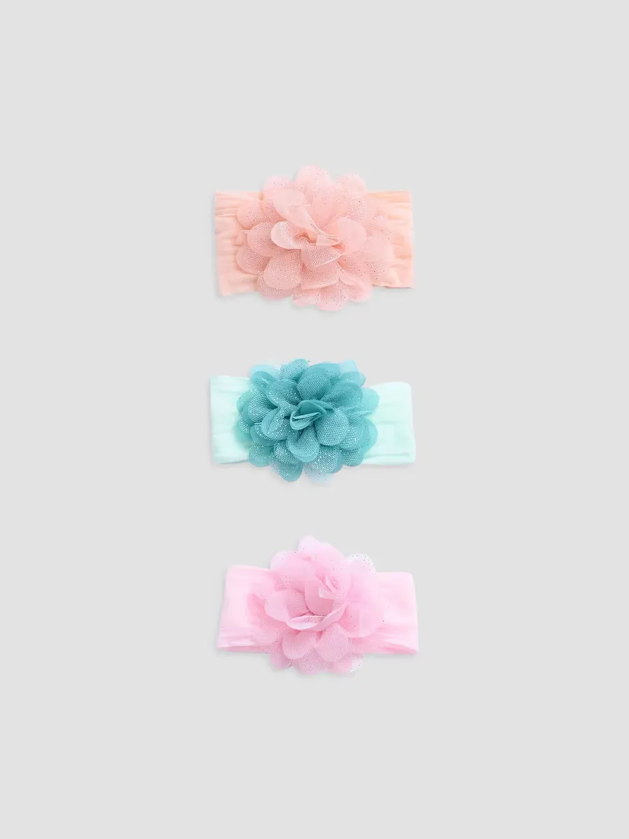 Elastic Glitter Floral Headband Set by Mimi Tutu