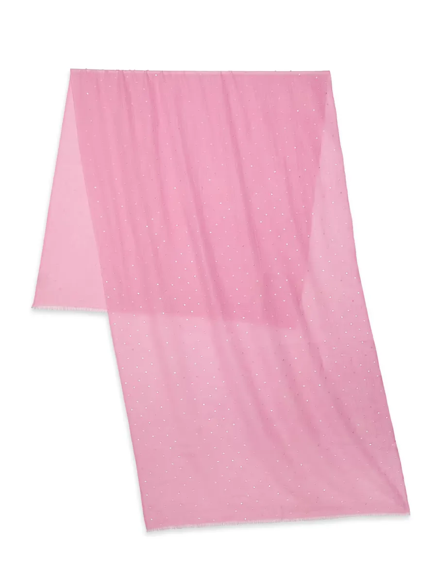 Sequin-Embellished Cashmere-Silk Scarf by Carolyn Rowan Collection