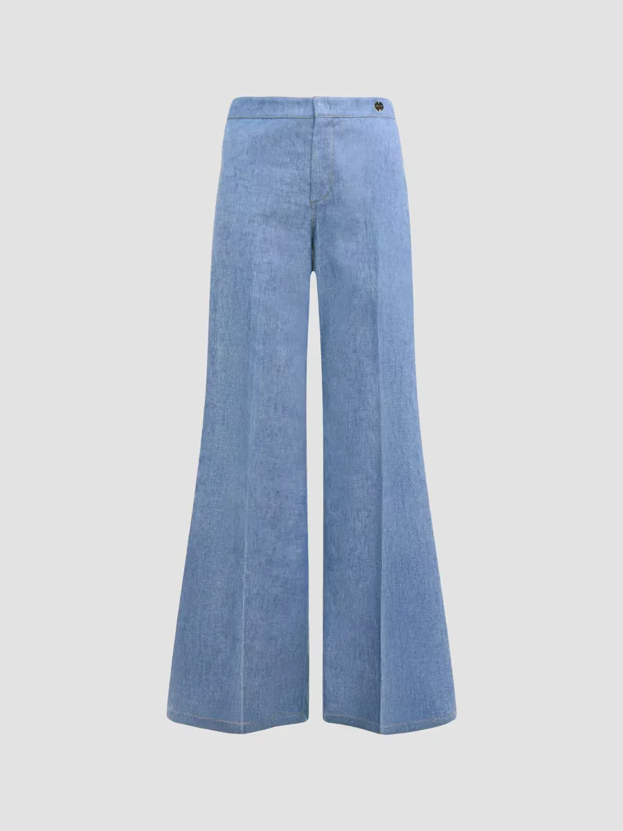 Jane Denim Flare Pants by Callas Milano