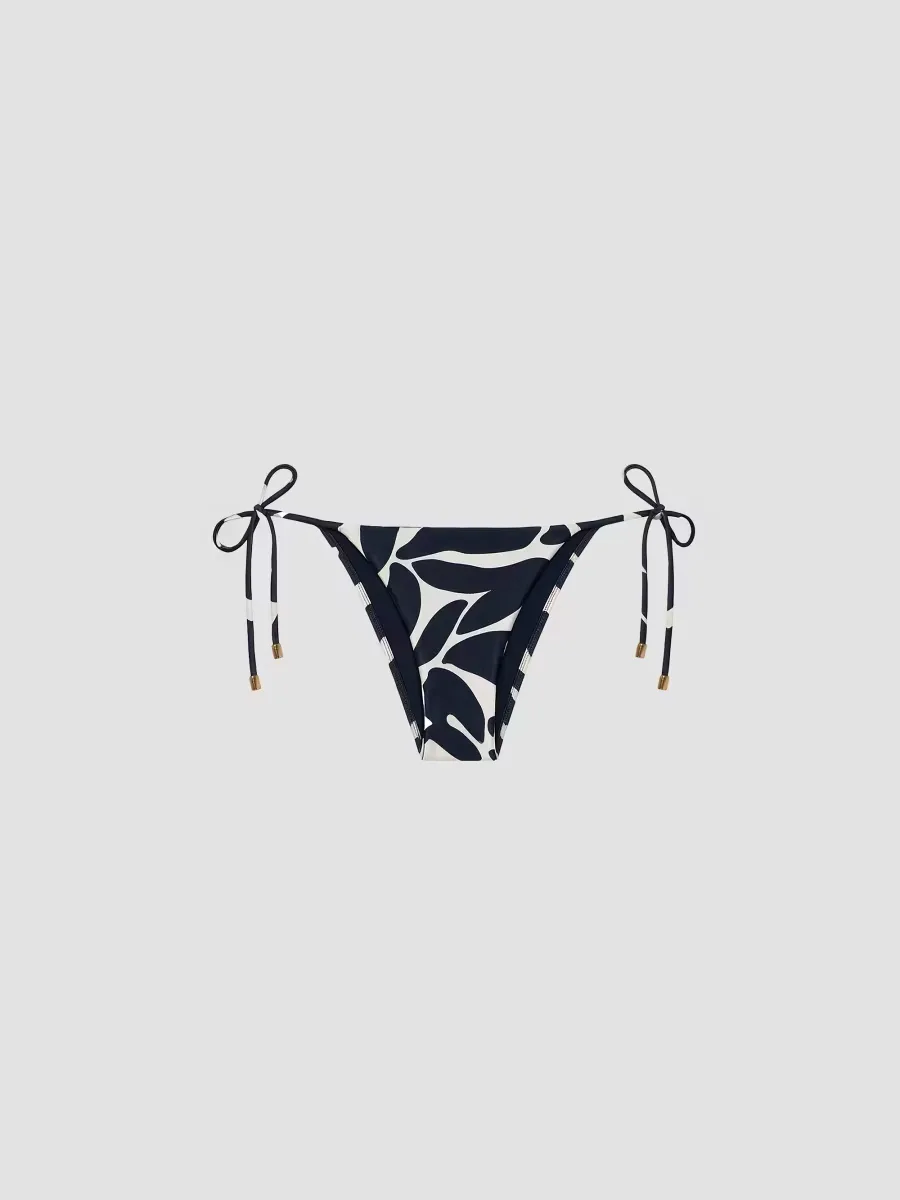 ViX by Paula Hermanny Leaf-Print Side-Tie Bikini Bottom by Vix