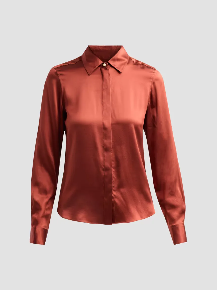 Pleat-Back Silk Blouse by Prabal Gurung