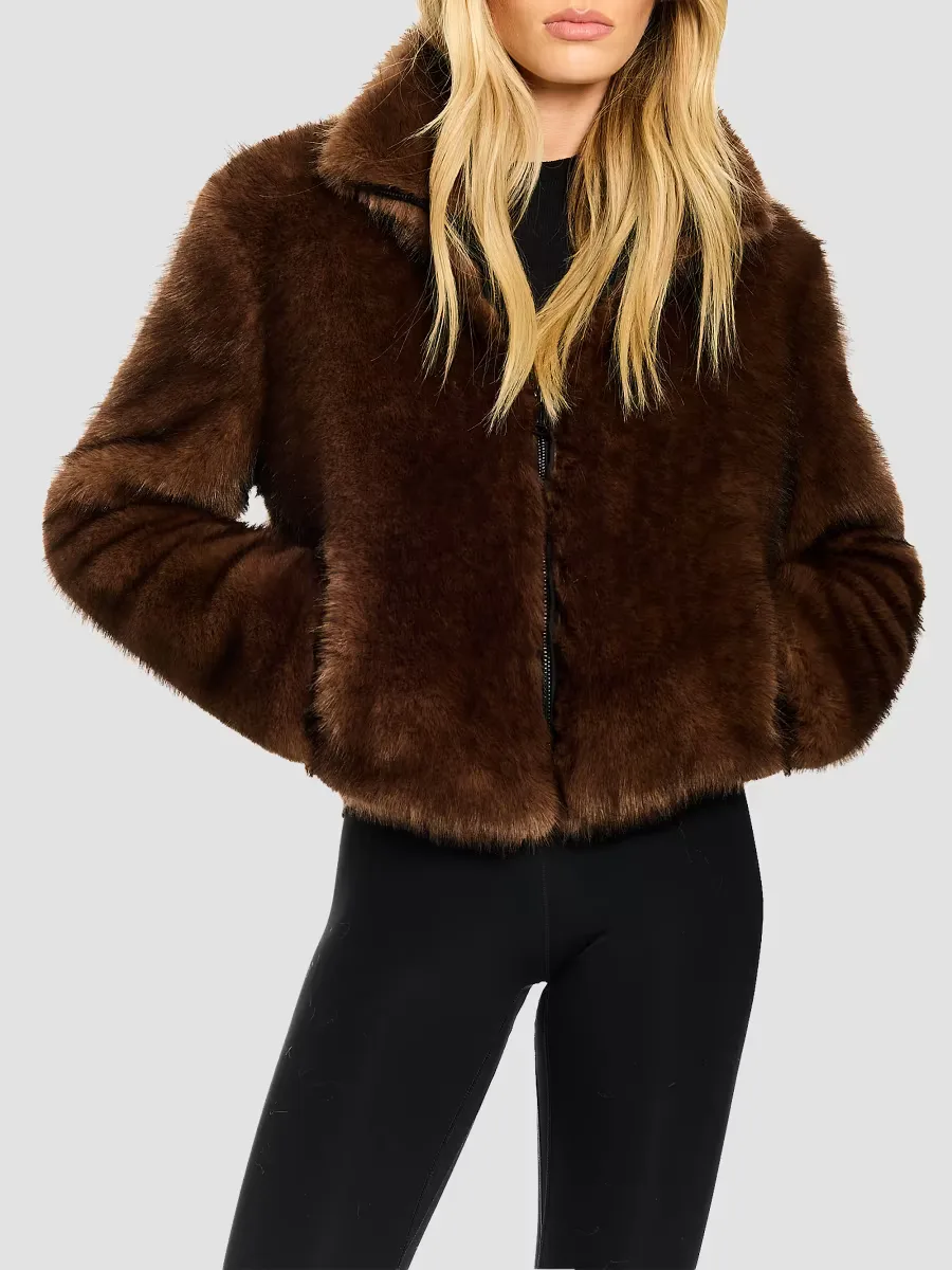 Bowie Faux Fur Bomber Jacket by S.A.M.