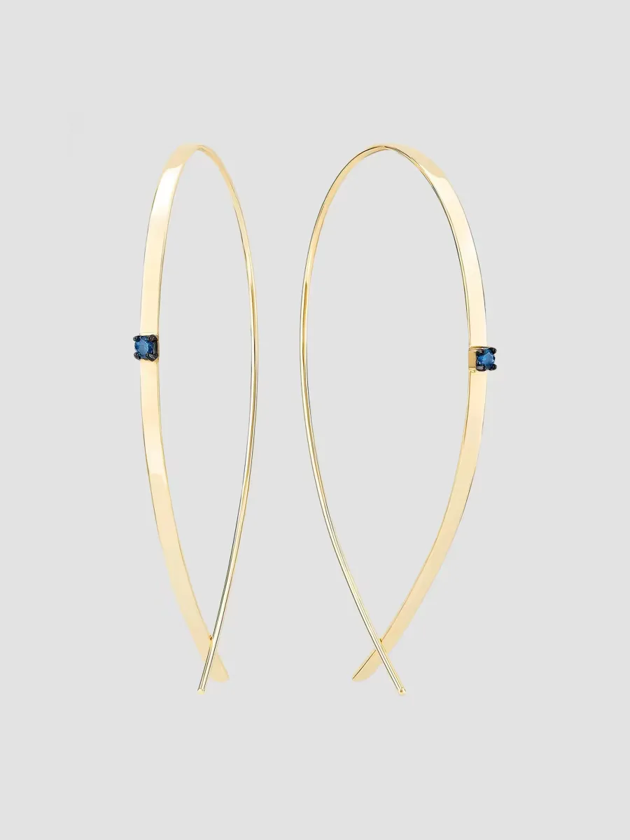 14K Yellow Gold & 0.04 TCW Diamond Hoops by Lana