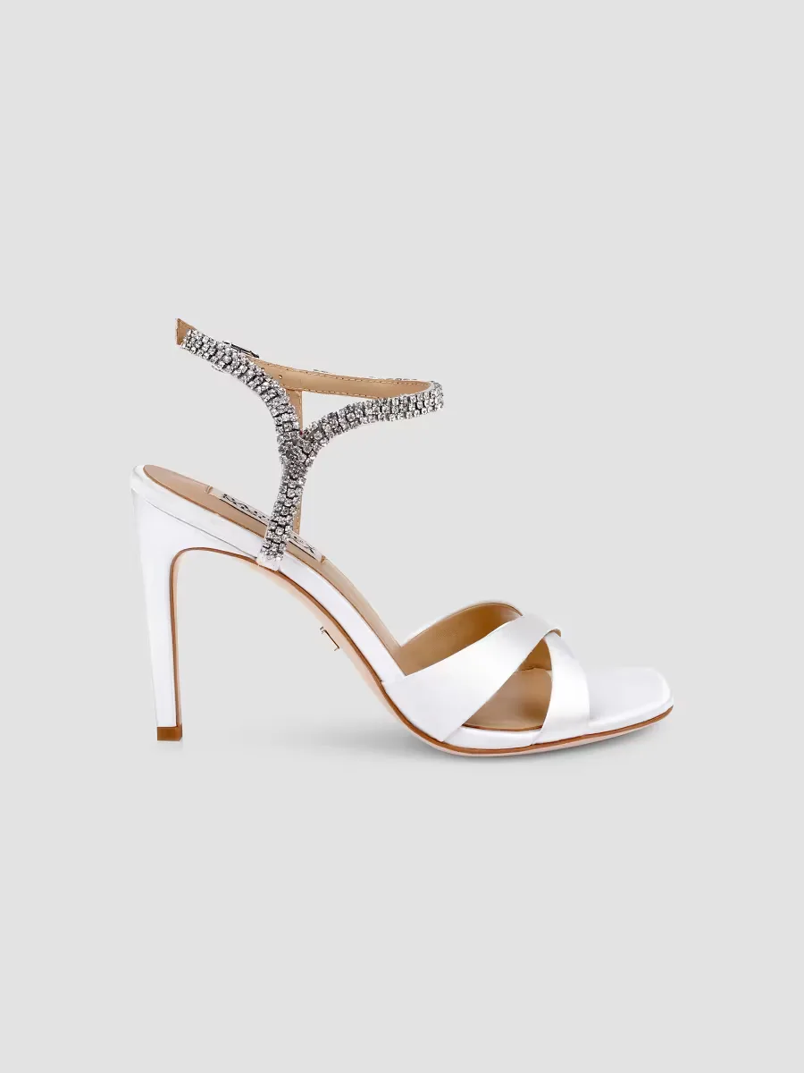 Reagan 95MM Embellished Satin Sandals