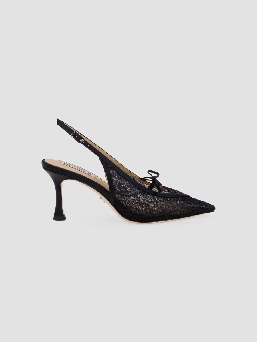 Raine 75MM Lace Slingback Pumps