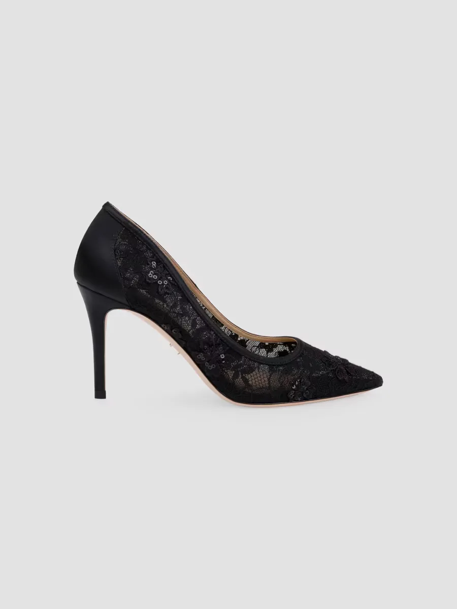 Rania 85MM Floral Lace Pumps