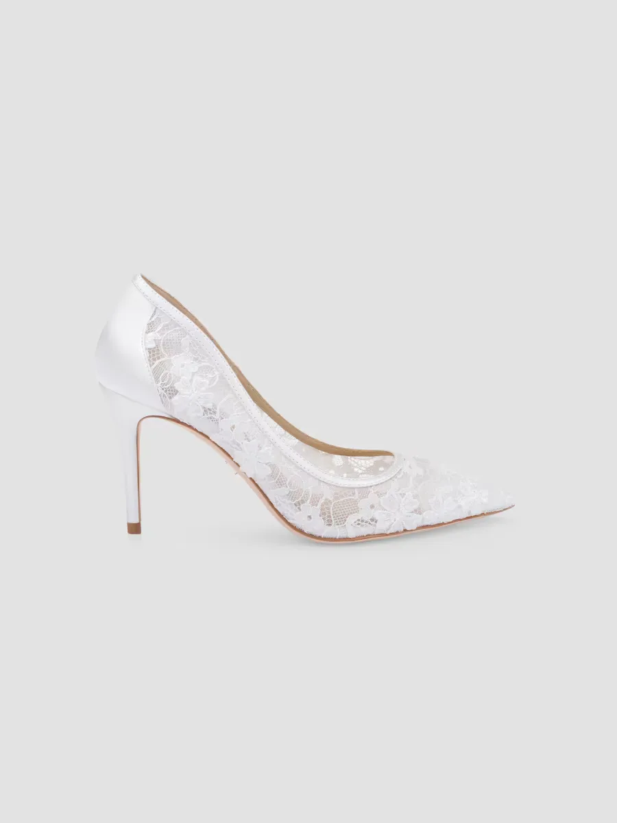 Rania 85MM Floral Lace Pumps