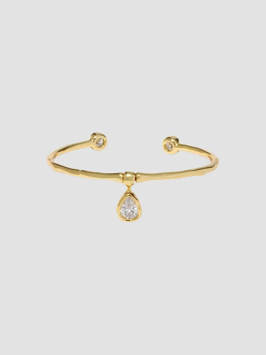 Asterales 14K-Gold-Plated & Cubic Zirconia Cuff