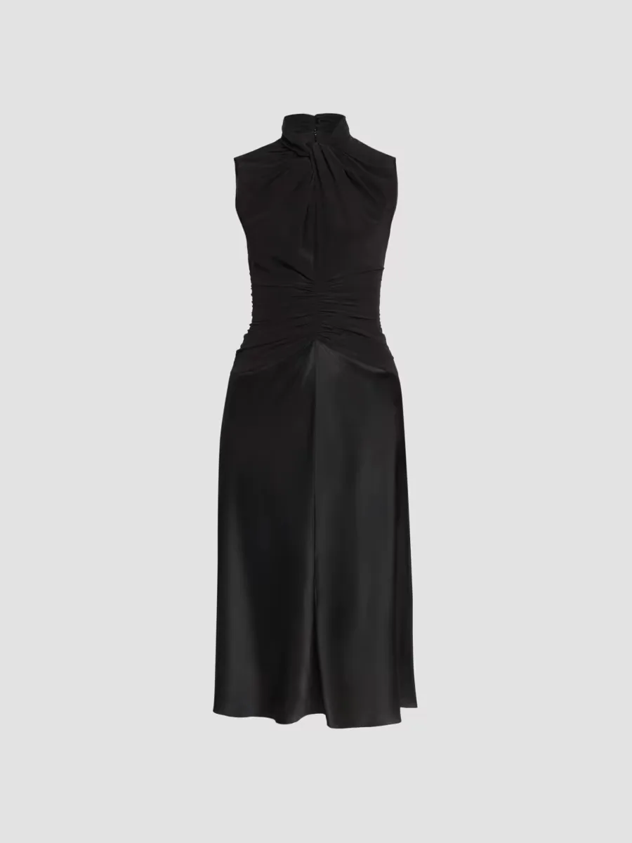 Delfi Ruched-Waist Silk Midi Dress by Isabel Marant