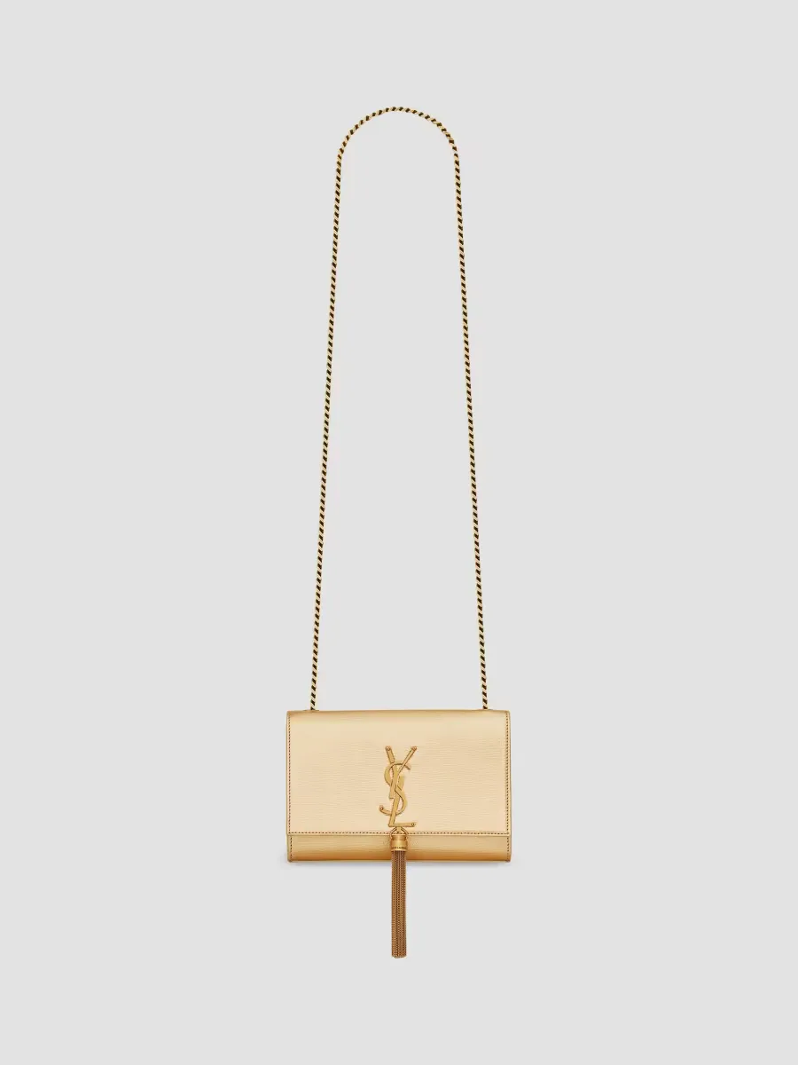 Kate Metallic Leather Shoulder Bag by Saint Laurent