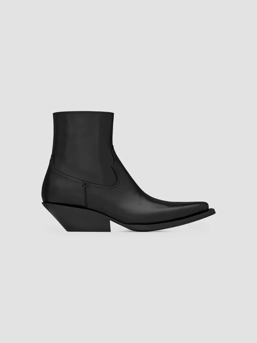 Dylan Booties in Smooth Leather