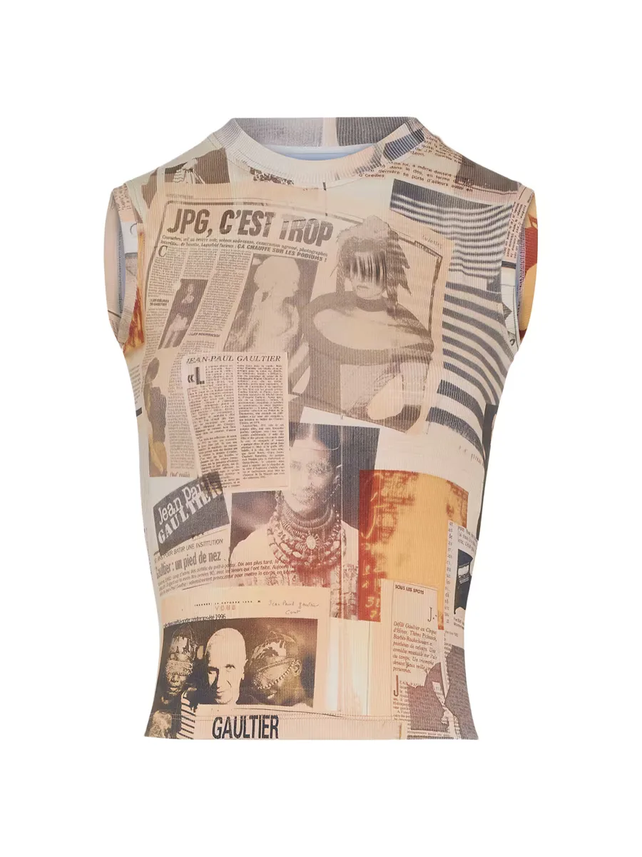 Journal Rib-Knit Stretch-Cotton Tank by Jean Paul Gaultier