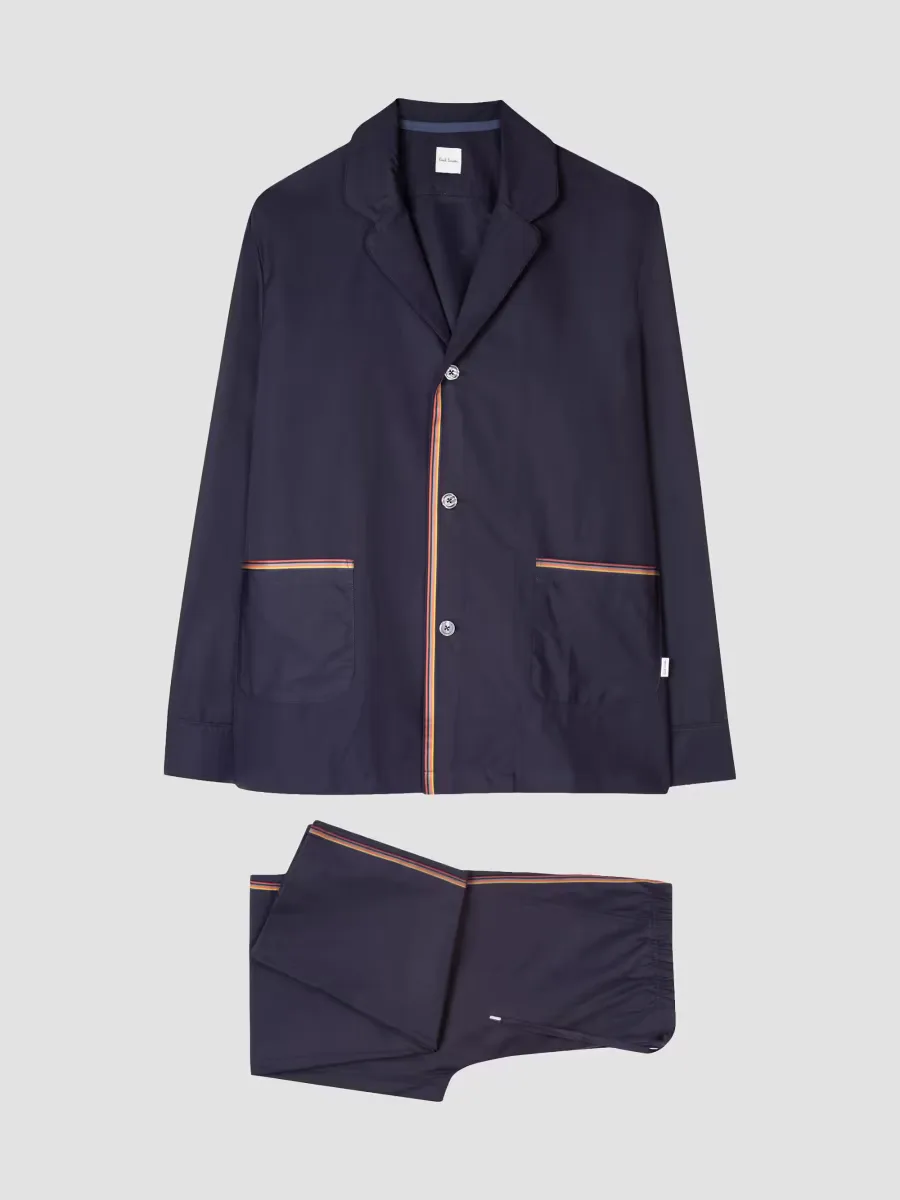 2-Piece Striped Trim Pajama Set by Paul Smith