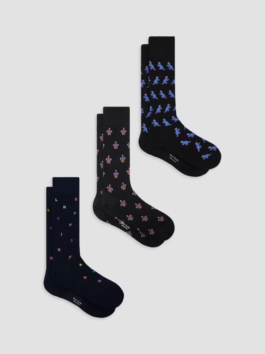 3-Pack Holiday Cracker Socks Set by Paul Smith