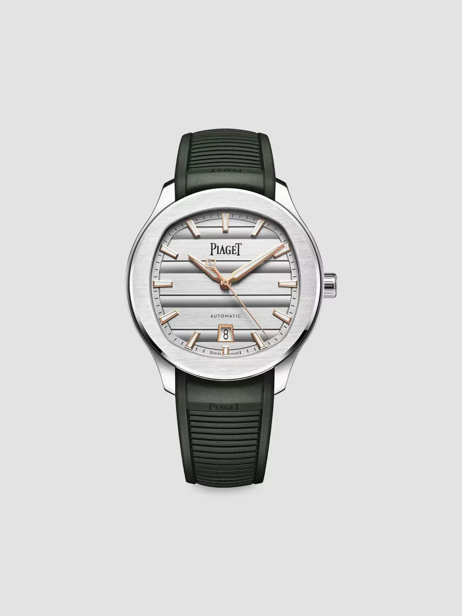 Polo Stainless Steel & Rubber Strap Watch/42MM by Piaget