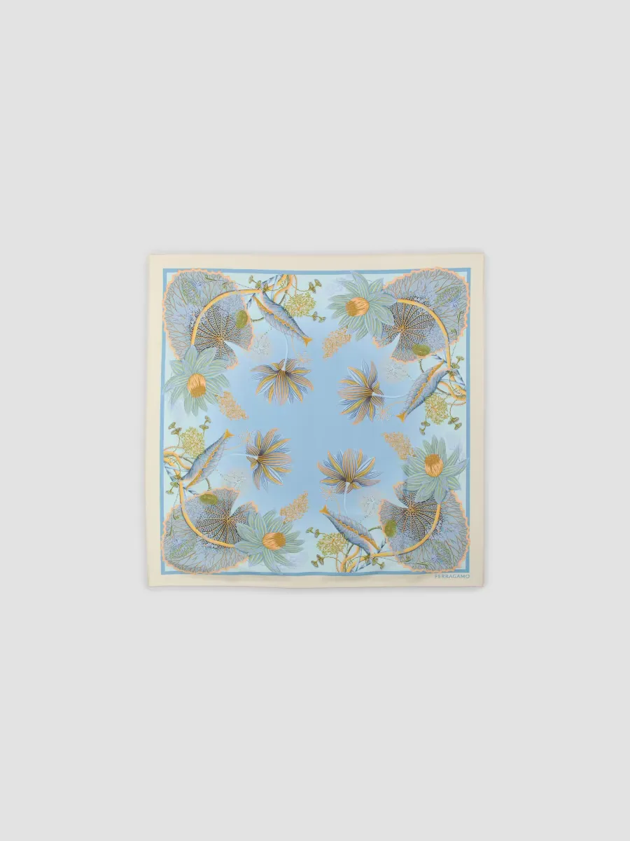 Floral Silk Scarf by Ferragamo