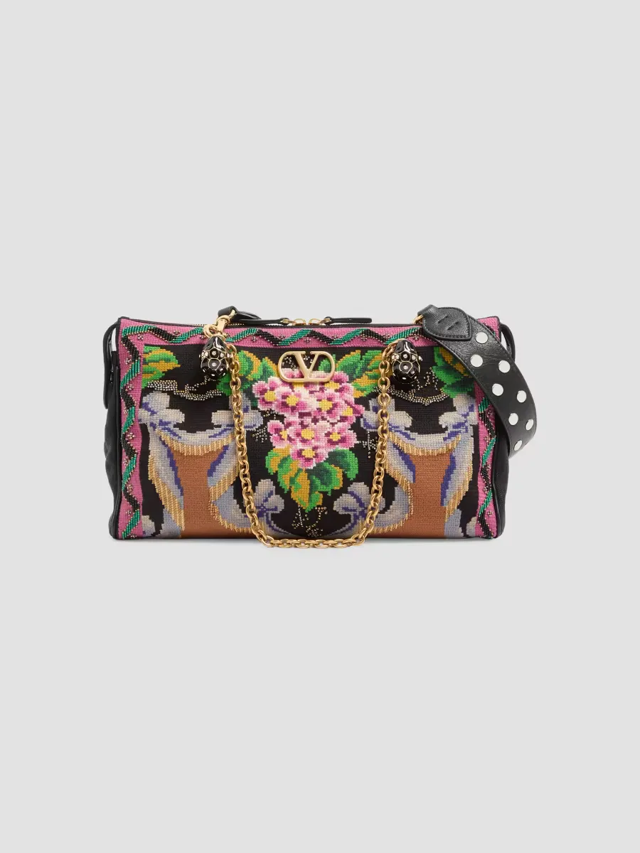Panthea Medium Embroidered Shoulder Bag