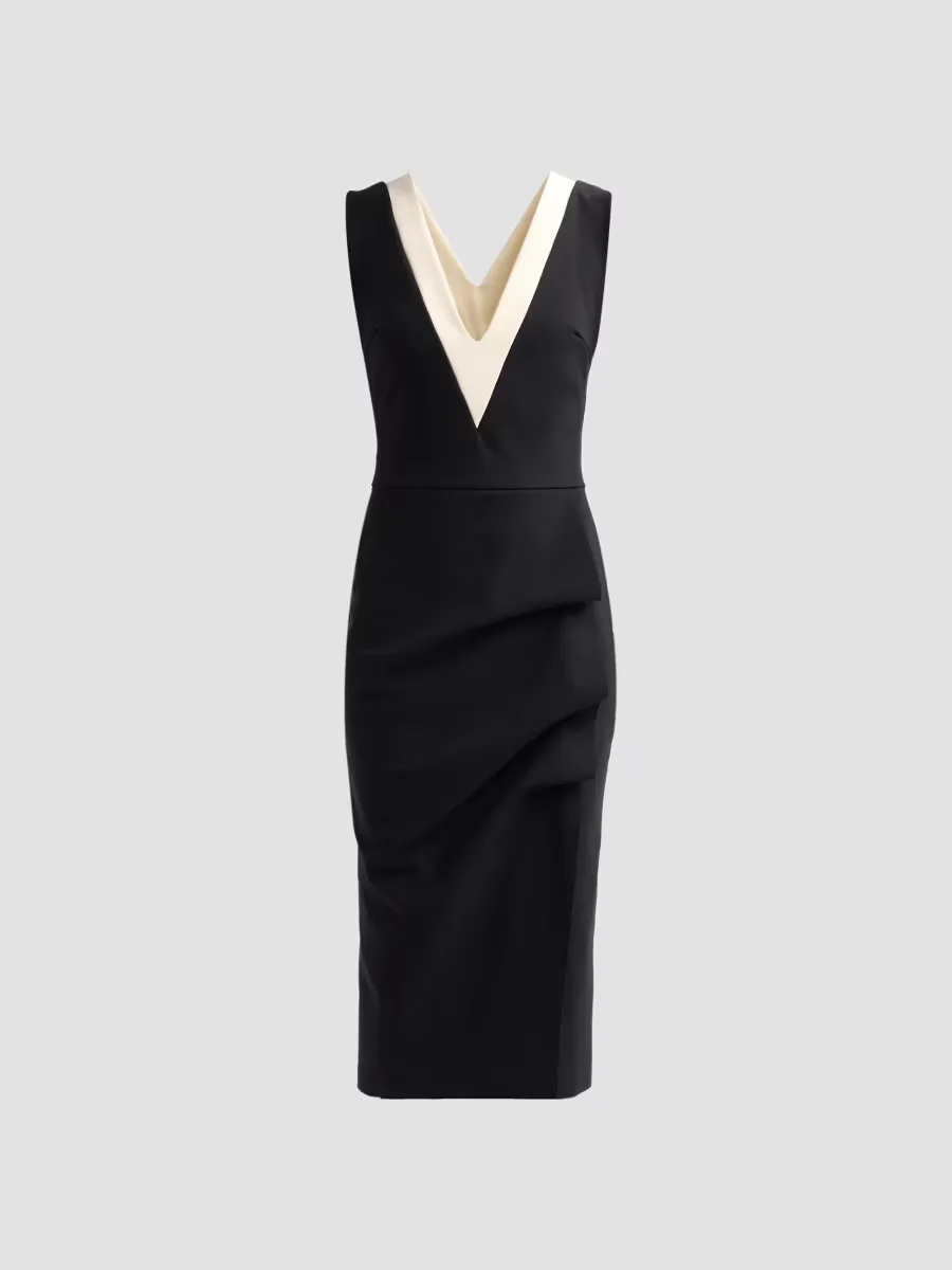 Kassia V-Neck Sheath Dress by Chiara Boni La Petite Robe