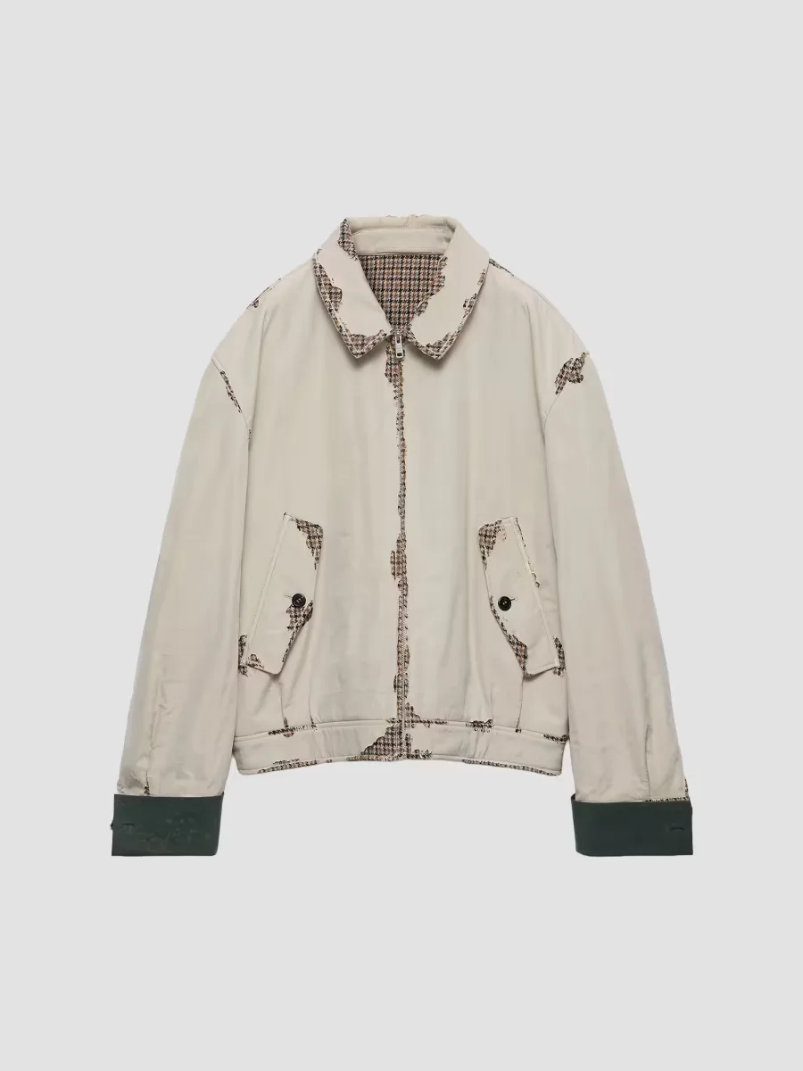 Bonded Devoré Cotton Jacket by Prada