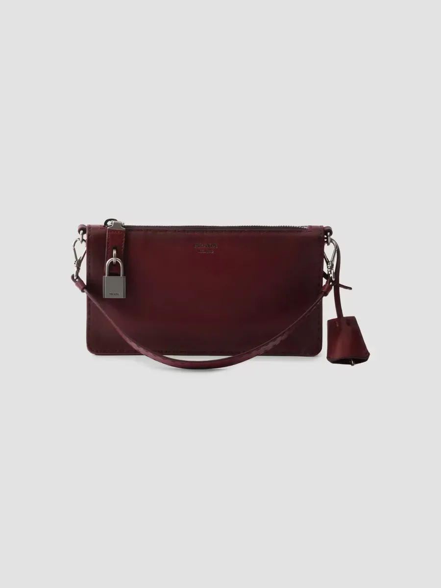 Antiqued Leather Pouch by Prada