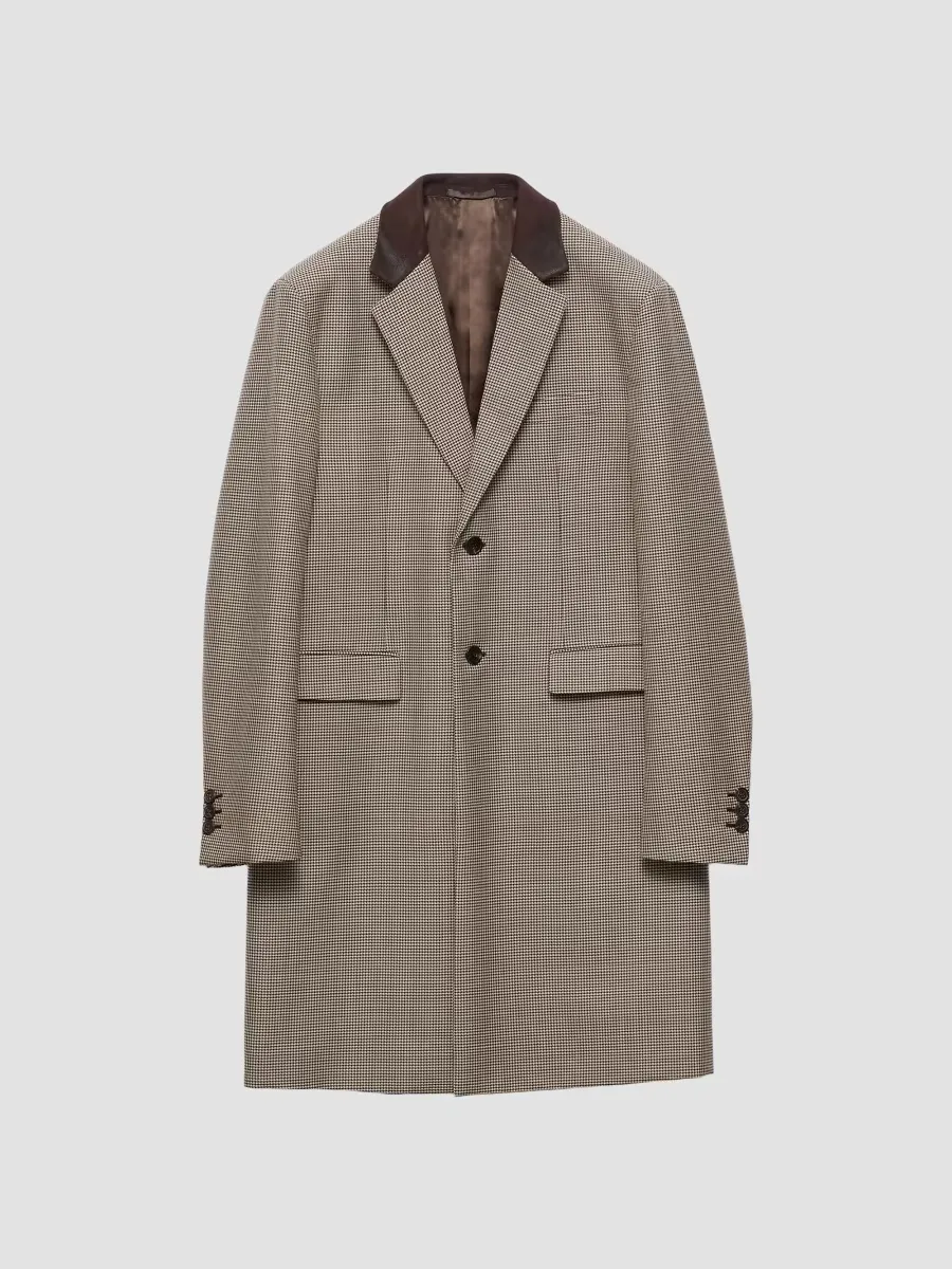 Single-Breasted Mohair Wool Coat by Prada
