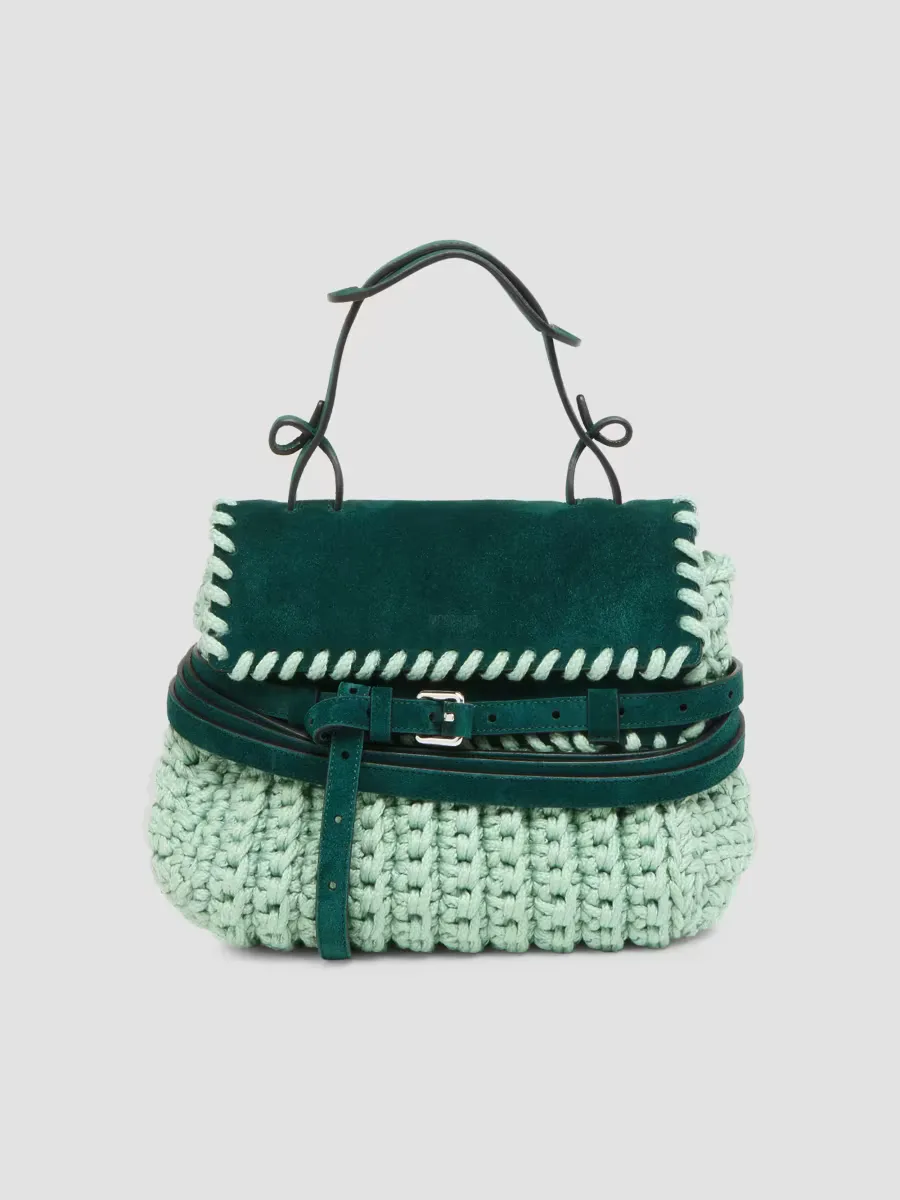 Tie Me Top Handle Bag by Moschino