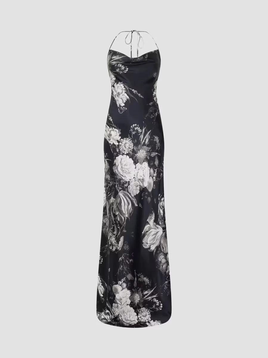 Floral Silk Maxi Dress by Roberto Cavalli