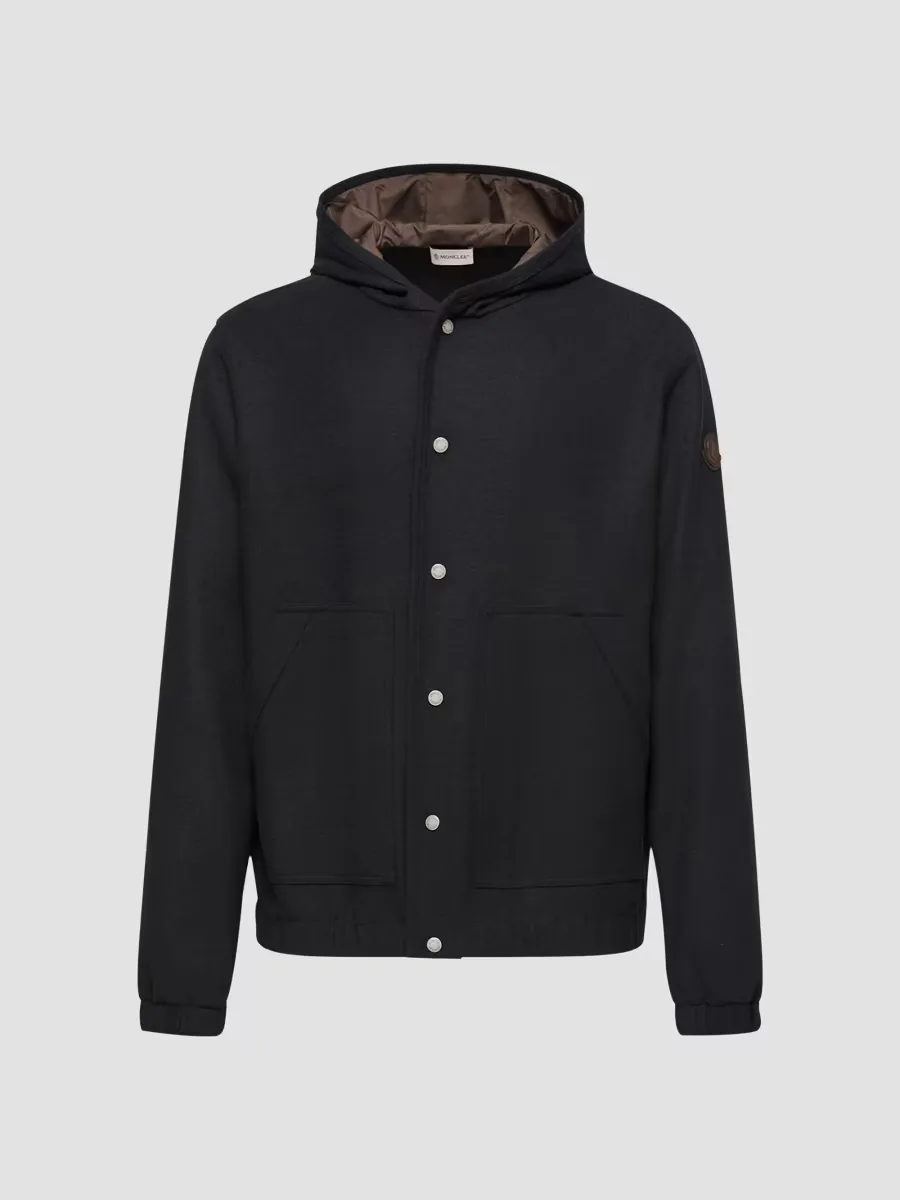 Hoodie in Cotton Blend by Moncler