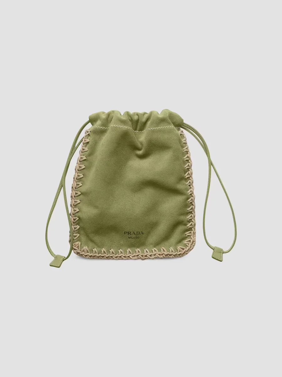 Suede Drawstring Case by Prada