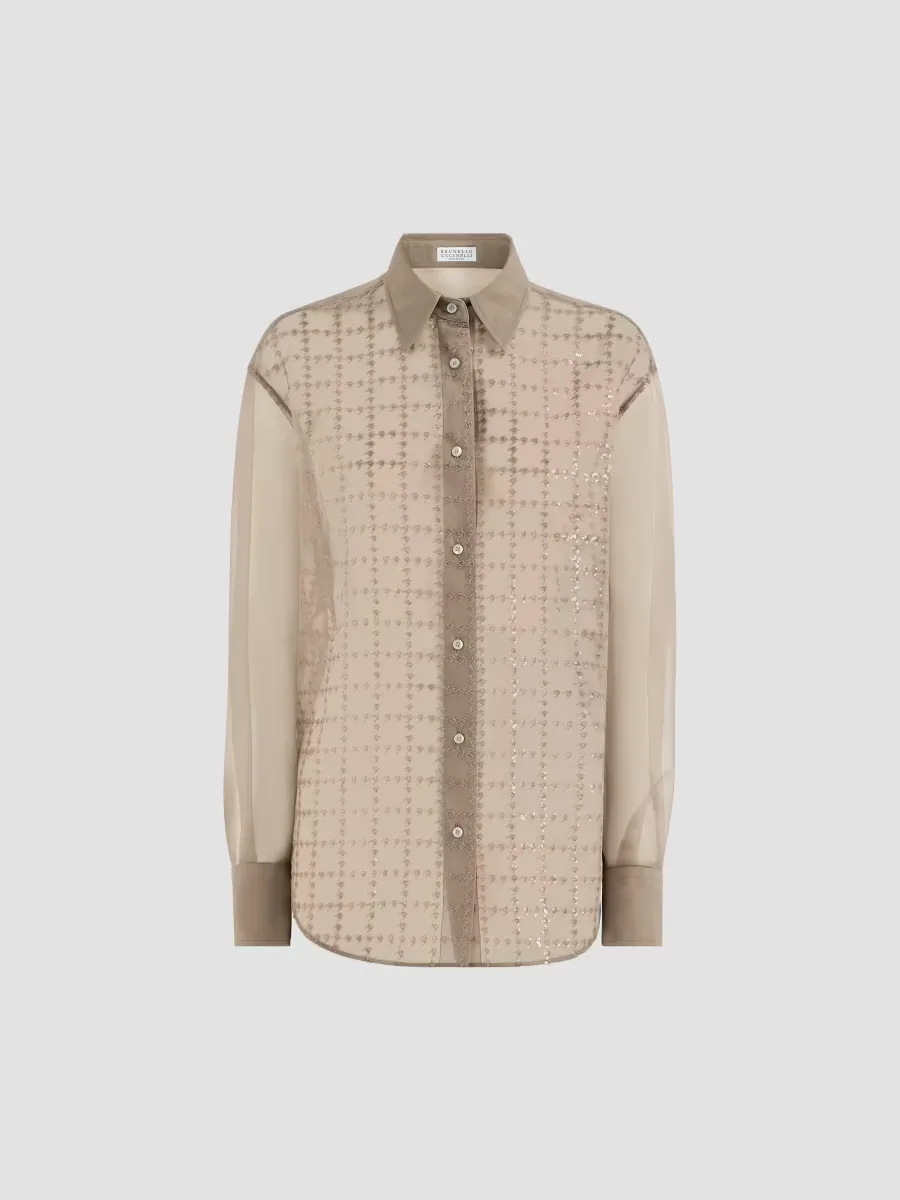 Crispy Silk Shirt by Brunello Cucinelli