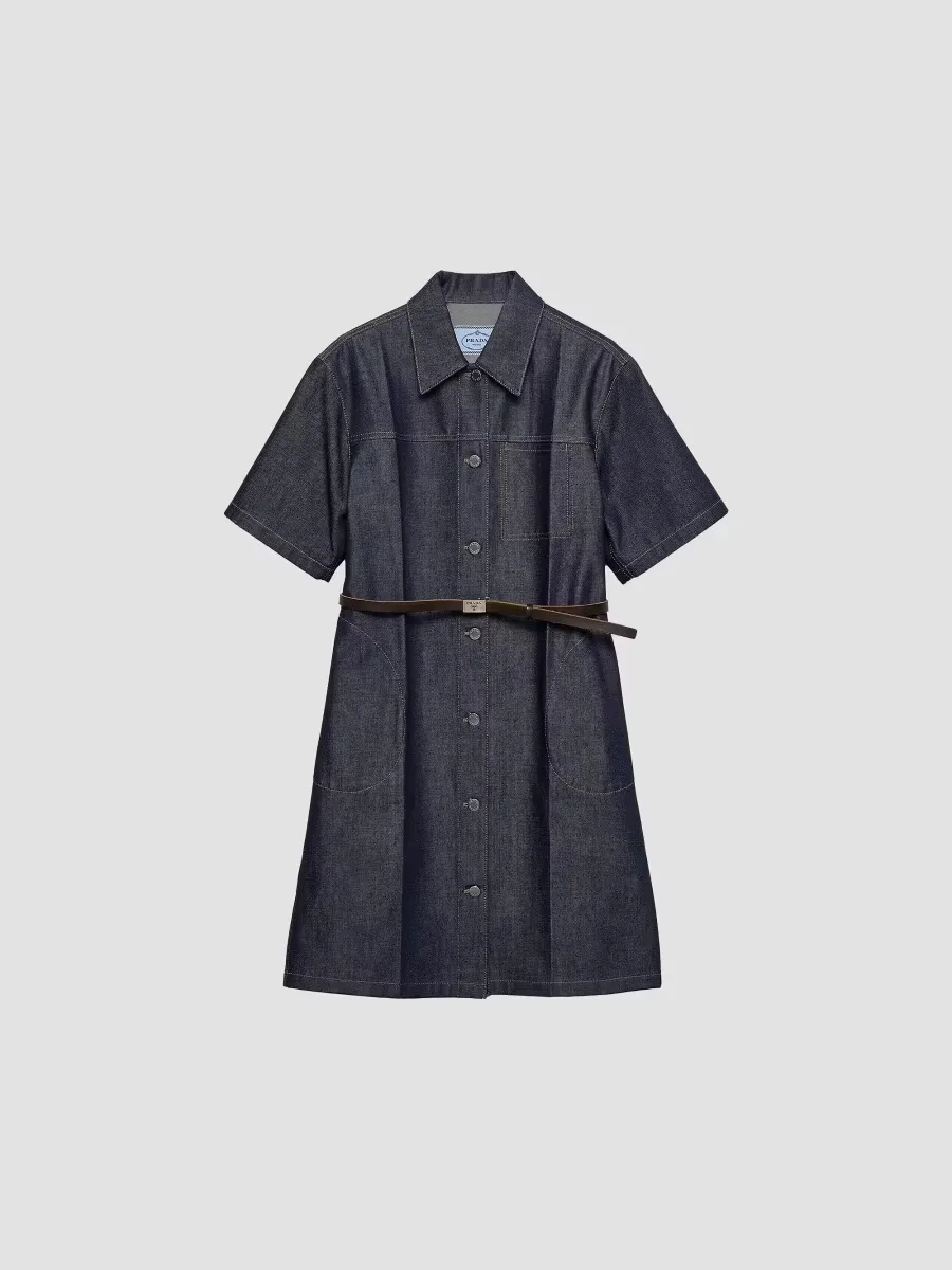 Belted Denim Dress