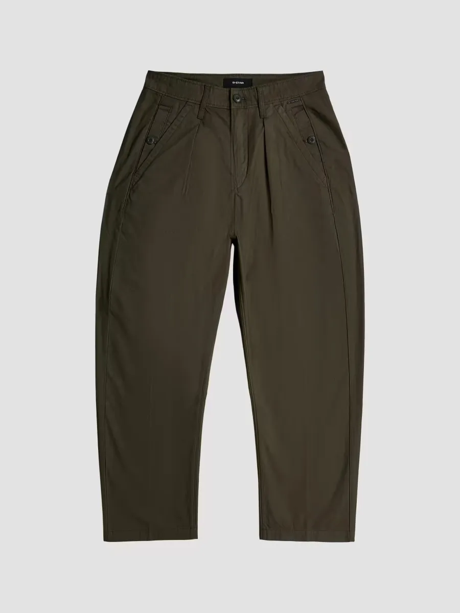 Cotton-Twill Balloon-Leg Chino Pants