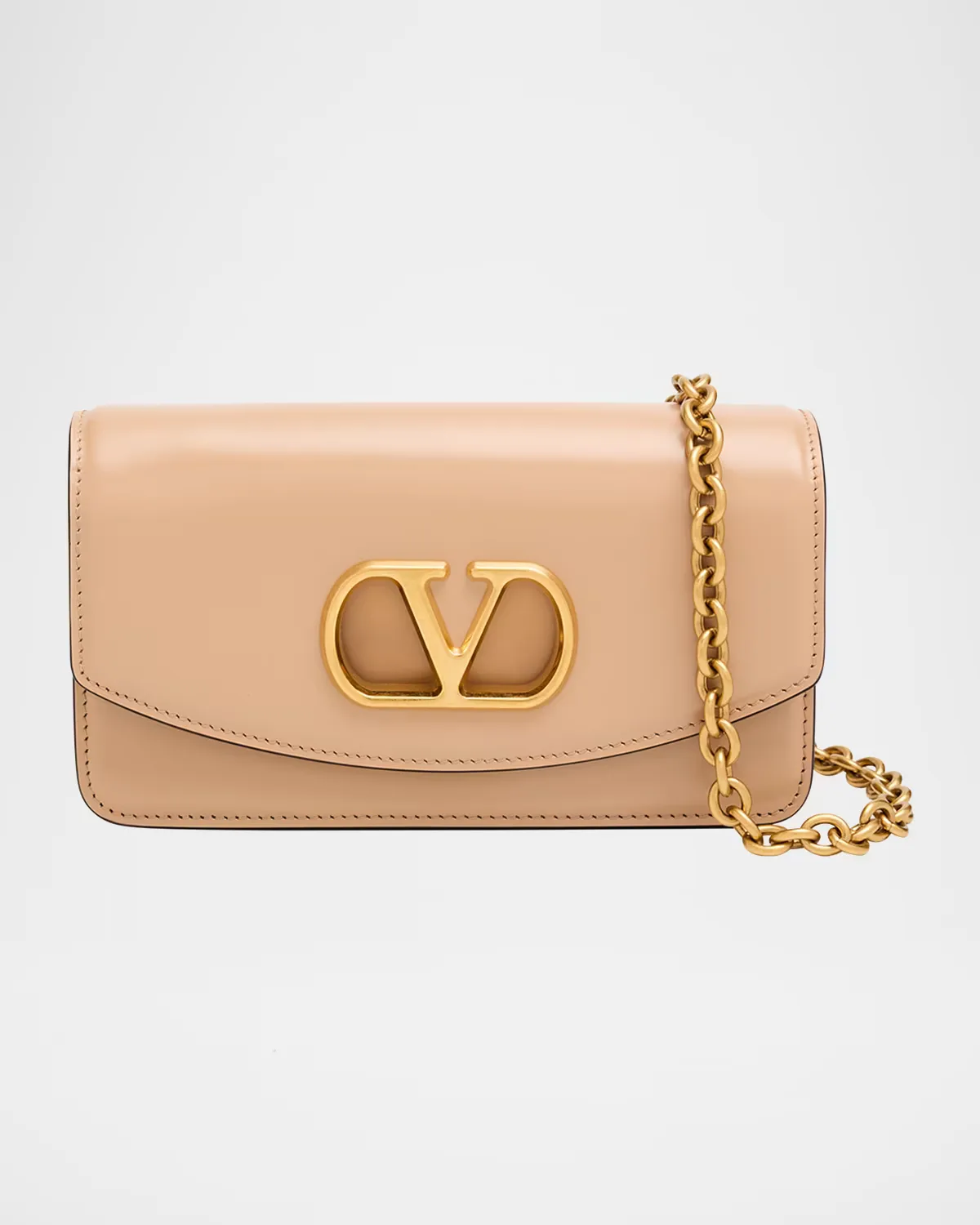 Vain Small Flap Leather Clutch Bag by Valentino Garavani