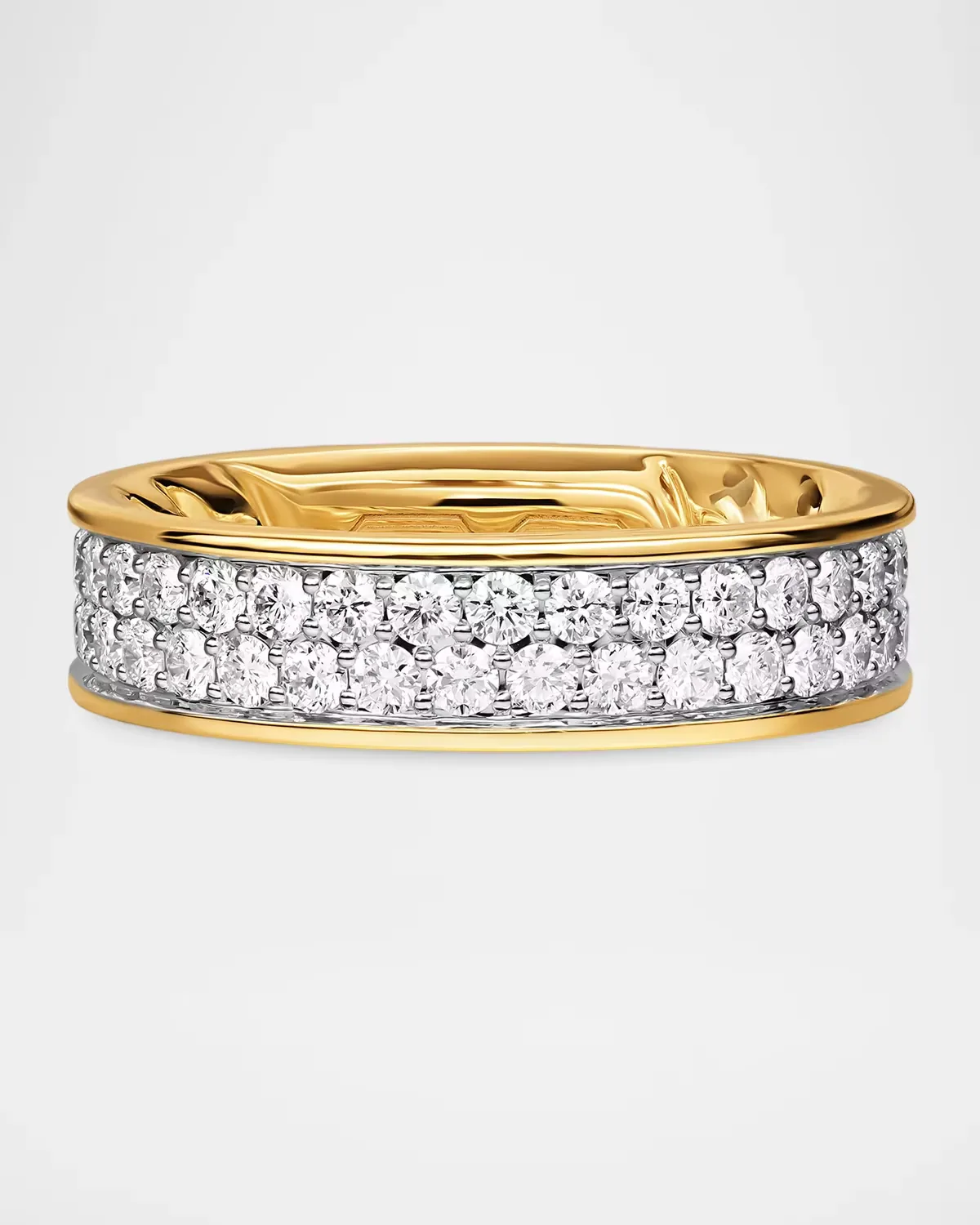 Streamline Band Ring in 18K Yellow Gold with Diamonds, 6mm by David Yurman