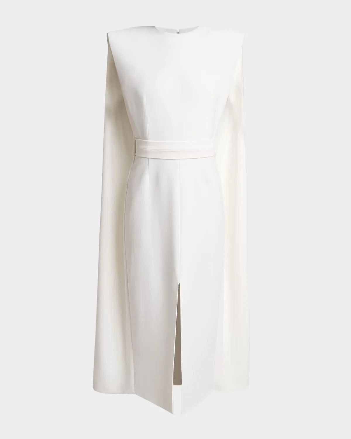 Sleeveless Crepe Midi Cape Dress