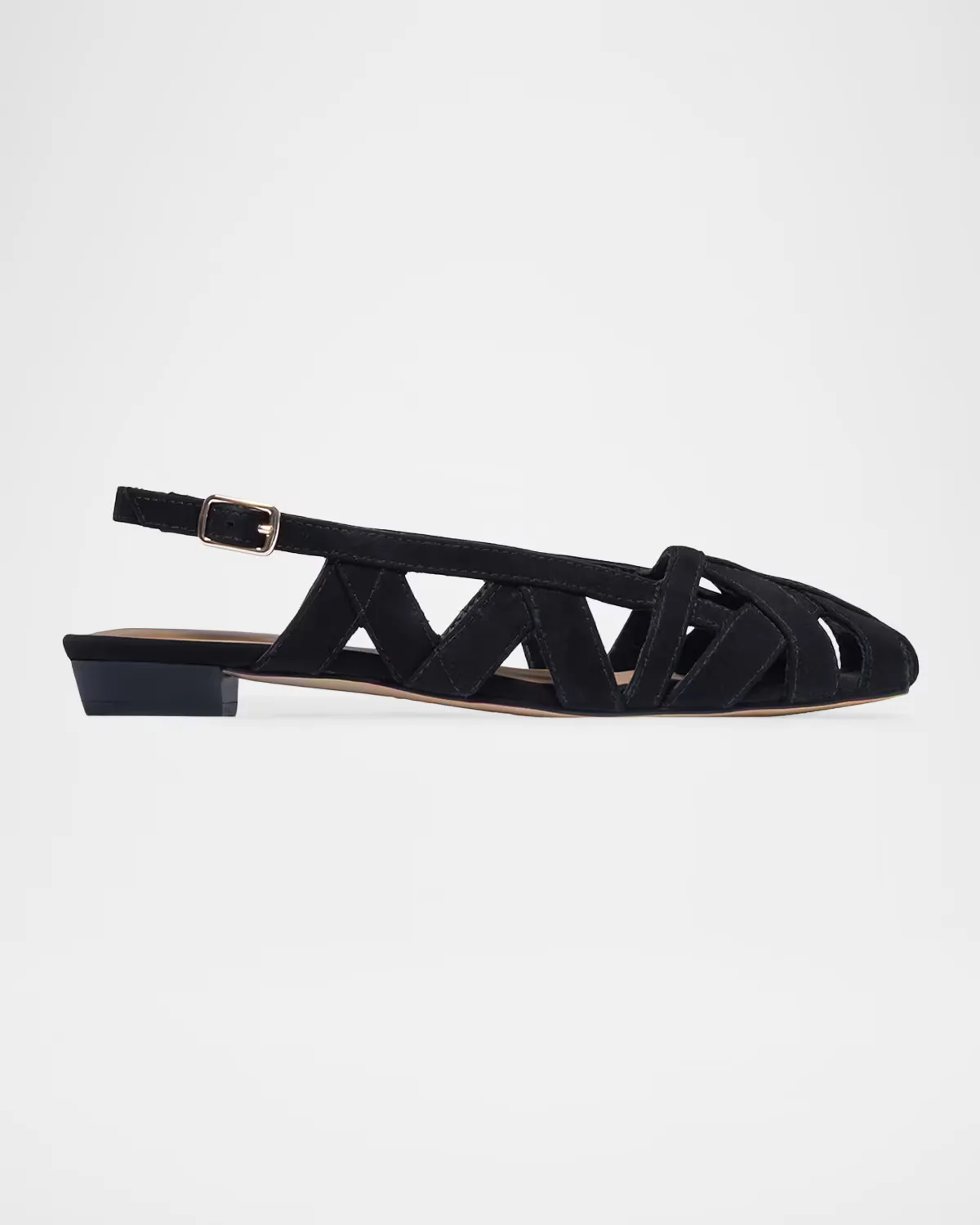 Glinda Woven Leather Slingback Ballerina Flats by Bernardo