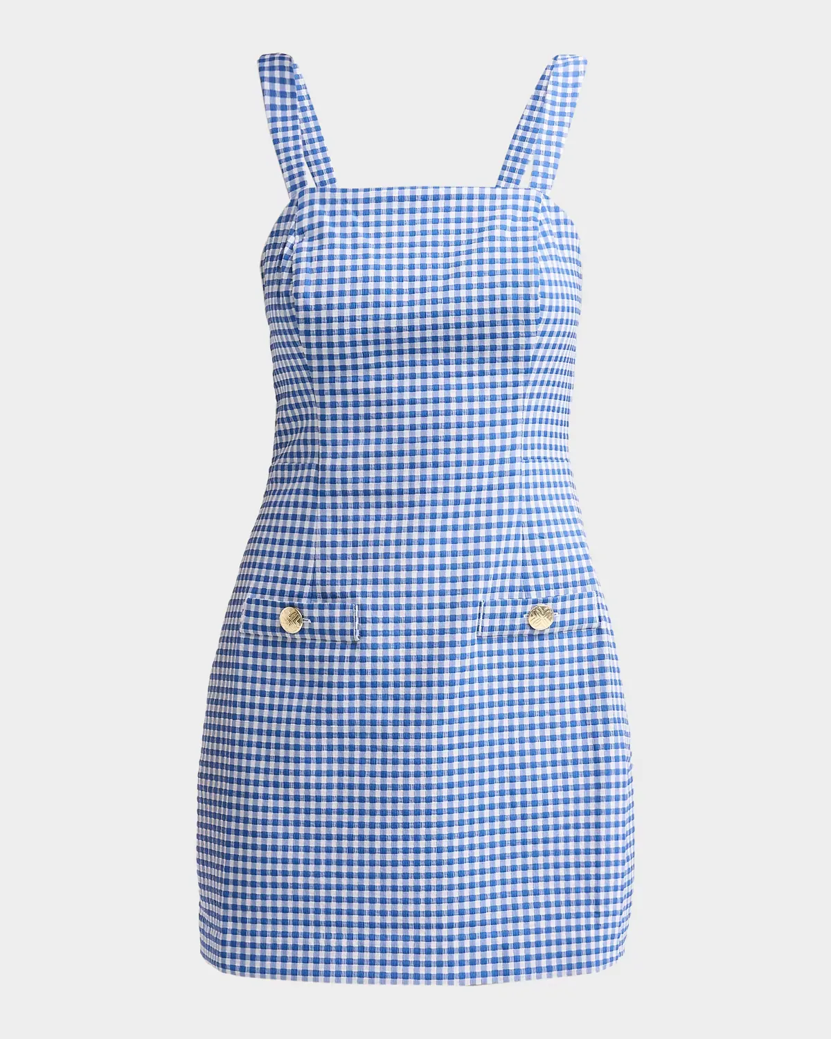 Veda Gingham Stretch Jacquard Skirted Romper by Lilly Pulitzer