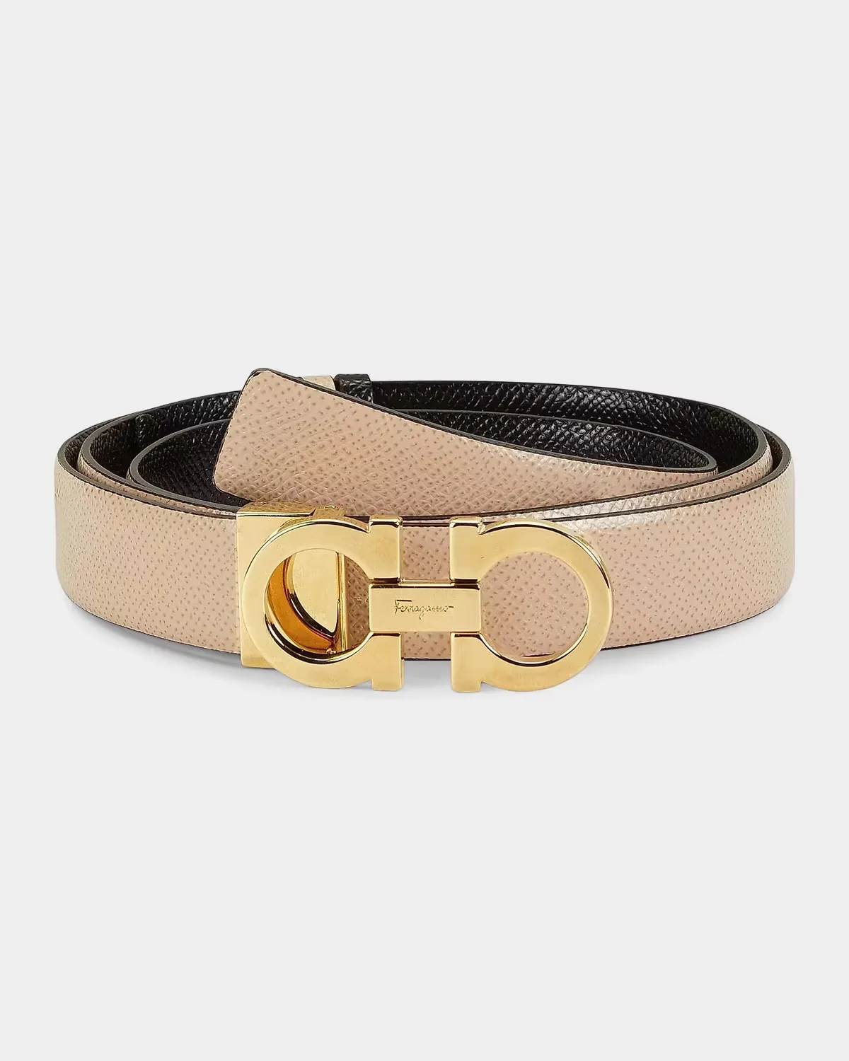 Gancini-Buckle Reversible Leather Belt by Ferragamo