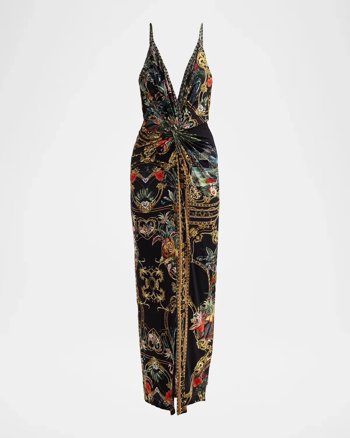 Palace Zoology Print Strappy Twist Maxi Dress by Camilla