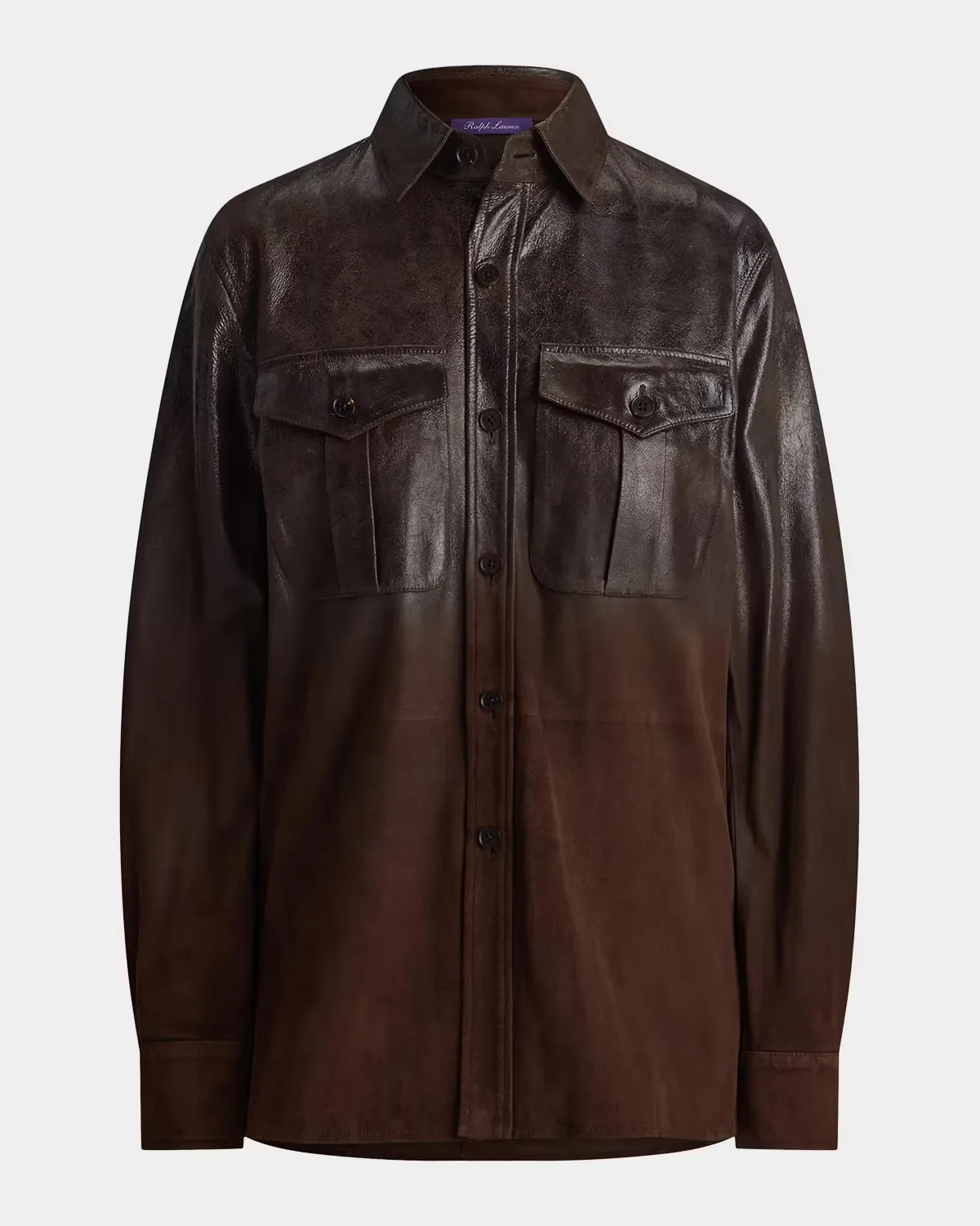 Landry Lamb-Suede Shirt by Ralph Lauren