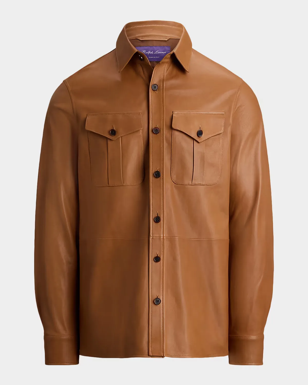 Leather Overshirt by Ralph Lauren