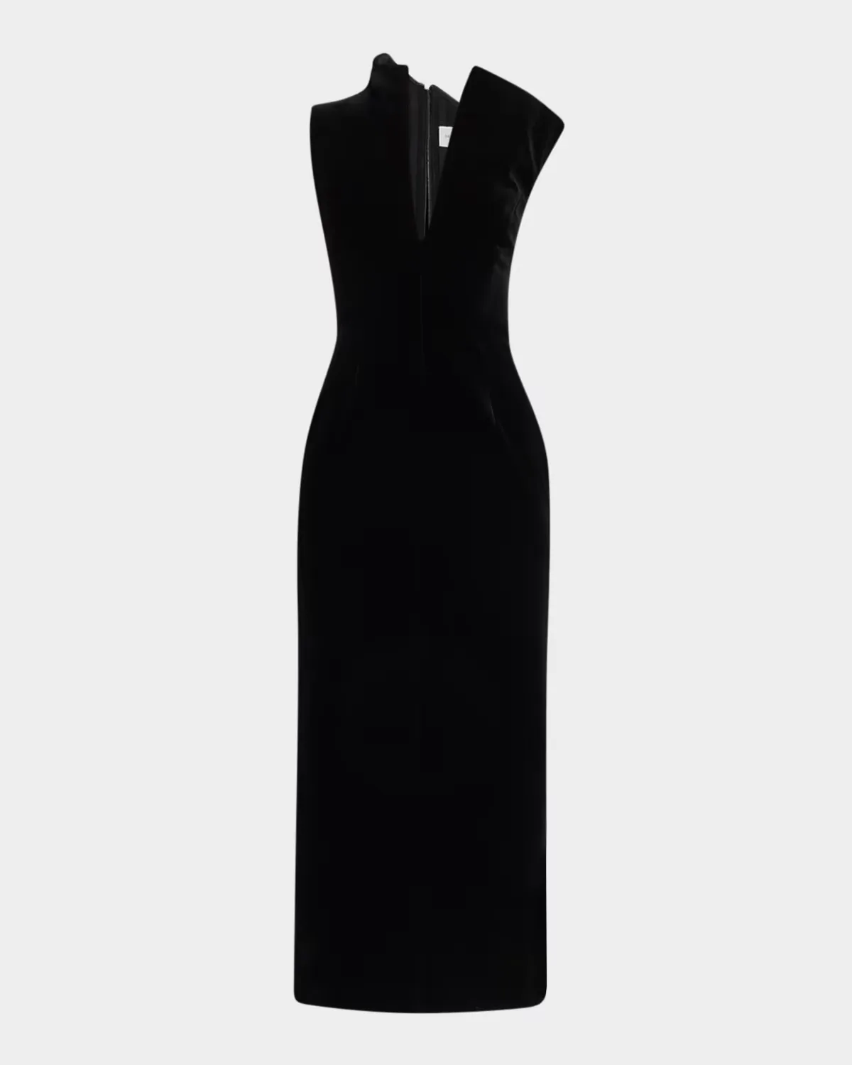 Farren Asymmetric Velvety Maxi Dress by Brandon Maxwell