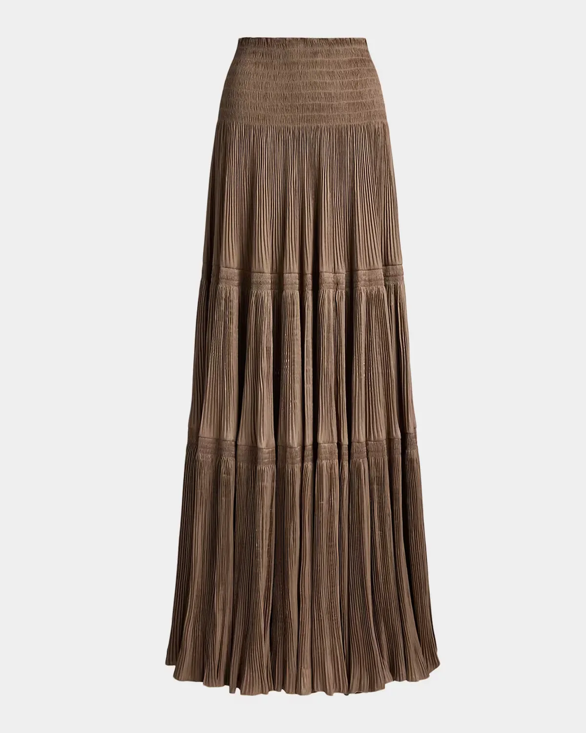 Adeena Pleated Lam Maxiskirt by Ralph Lauren