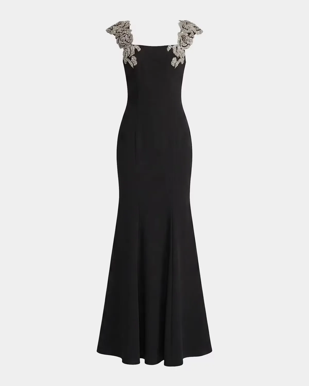 Embellished Strap Crepe Mermaid Gown by M.A.C.