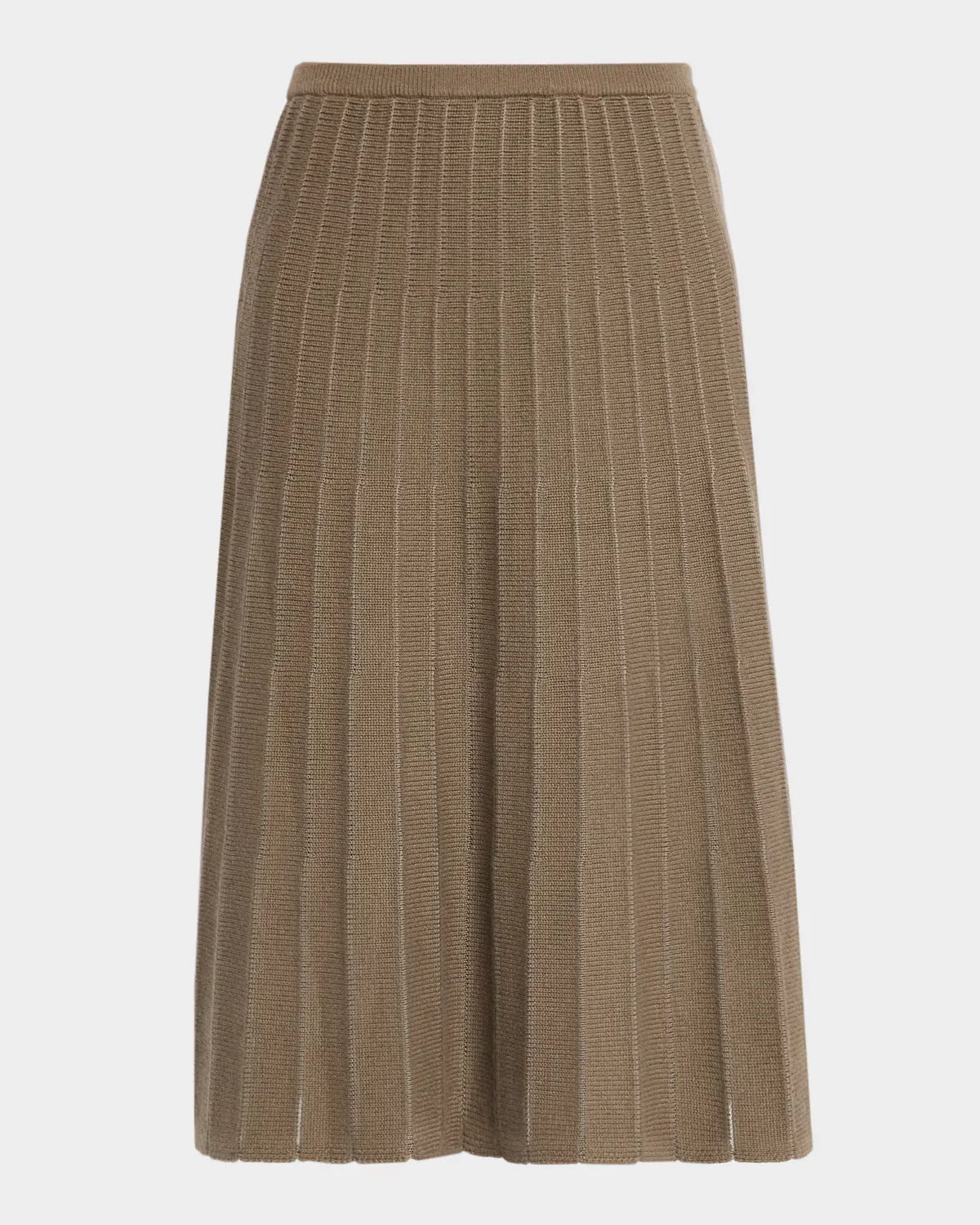 Sheer Pinstripe A-Line Midi Skirt by TSE
