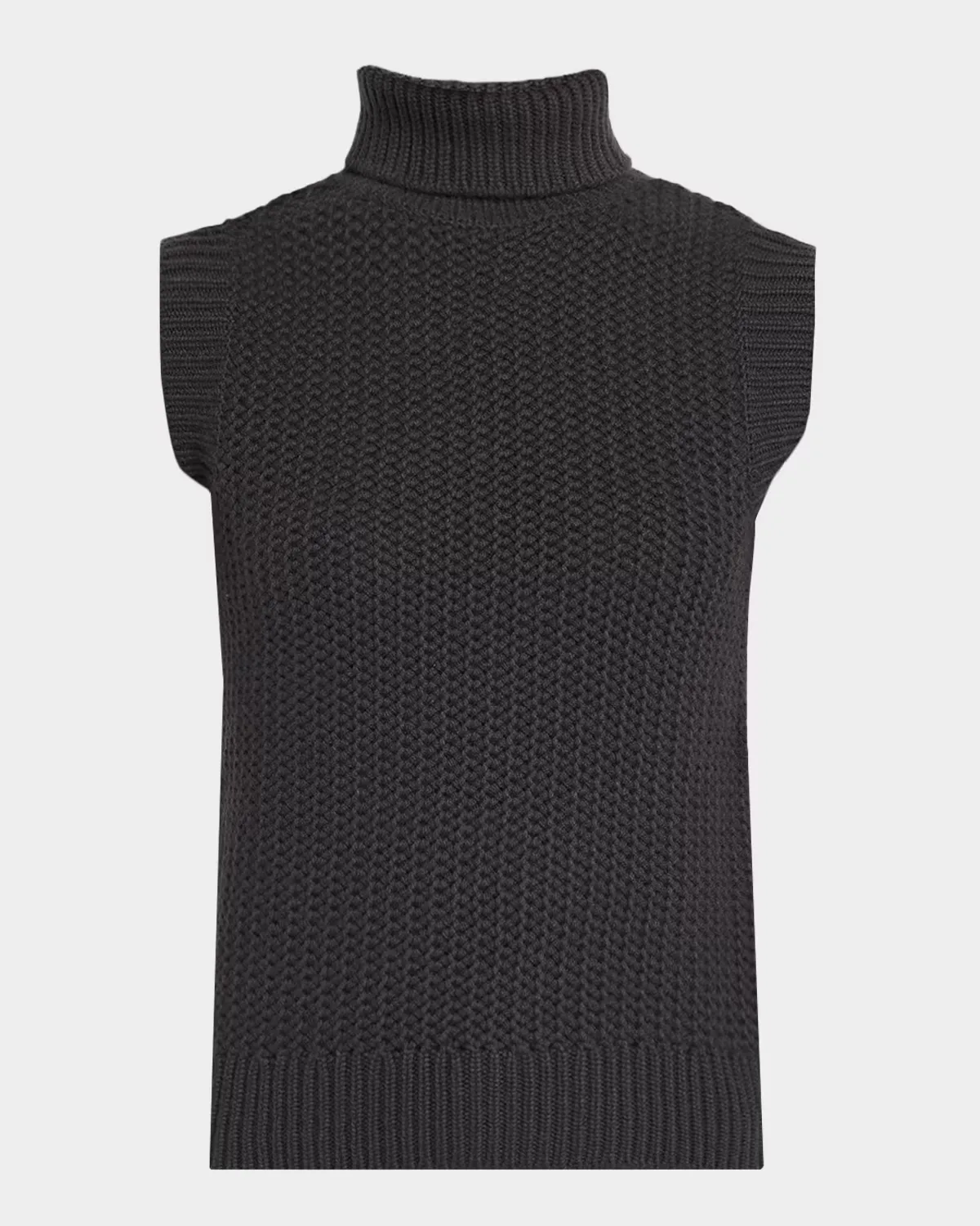 Cashmere Sleeveless Turtleneck Sweater by TSE